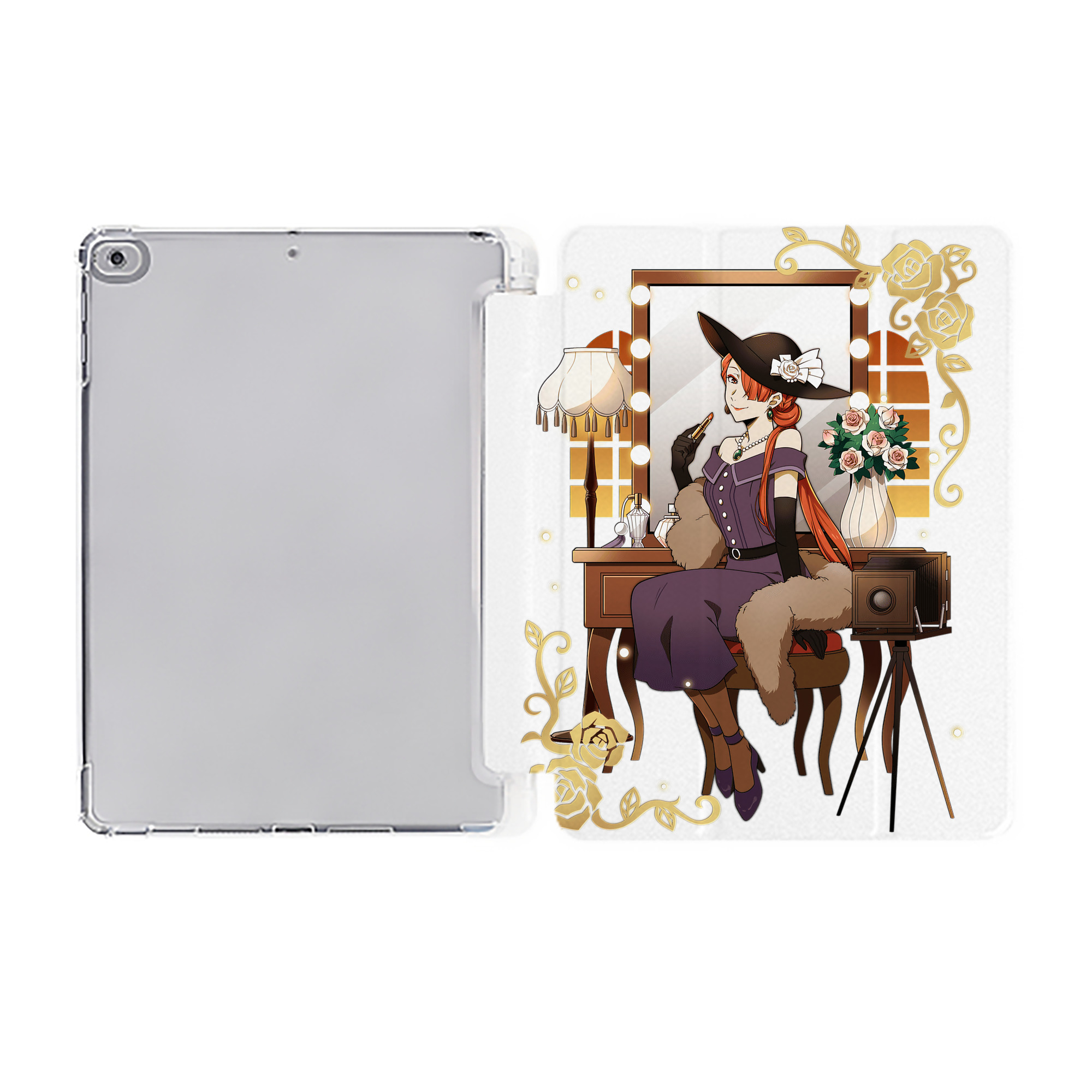 （画像用） 文豪ストレイドッグス Bungo Stray Dogs IPad ケース ペン収納付き 三つ折りスタンド PUレザー×シリコン 対応機種9.5/10.5/10.9インチ